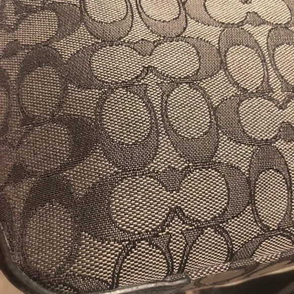 Coach signature black gray tote bag